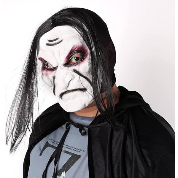 Halloween Zombie Mask Spöke Festival Skräck Mask Maskerad Skräck Zombie Långt Hår Svart Tyg Blödande Mask