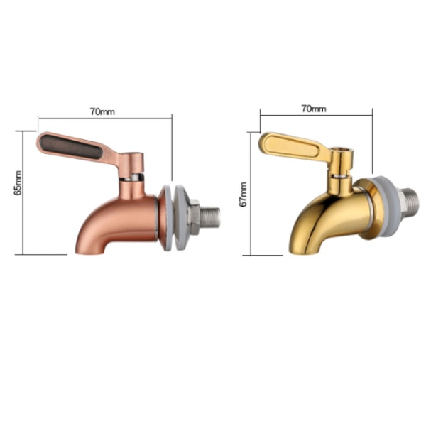 Rustfritt stål erstatningskran for drikkevareutdeler, erstatningskran for vanndispenser - gull