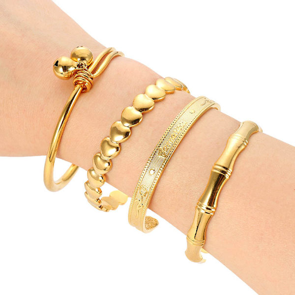 Simulerad guldpläterad armband i guld för gåva till kvinnor