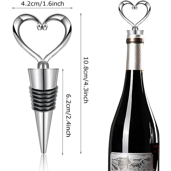 3-piece heart-shaped wine bottle stopper, reusable wine bottle stopper, bottle stopper sealer, wine champagne beer series bottle cap