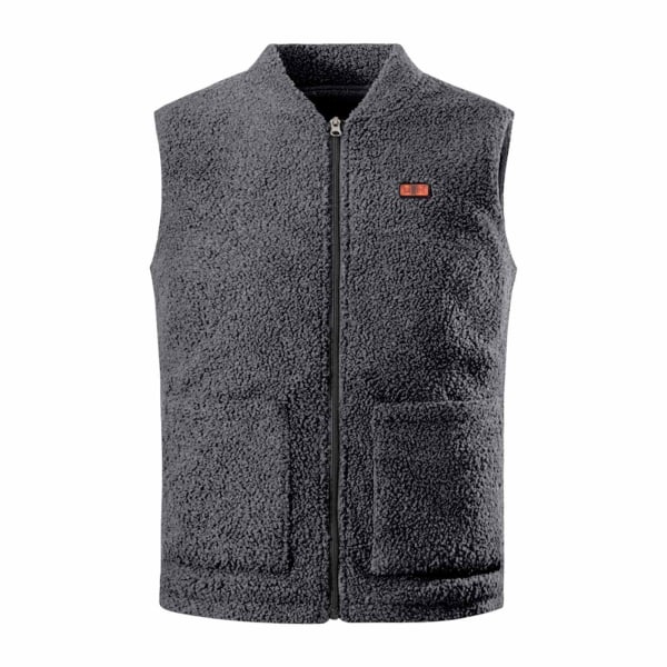 Thermal Vest Dual Button Control USB Electric Heated Vest (L, Gray) Smart Electric Heated Vest Rechargeable, Batteries Not Included