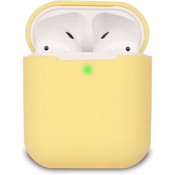 2 Pack Airpods-deksel (gul + blå), AirPods 2-etui, AirPods Sili