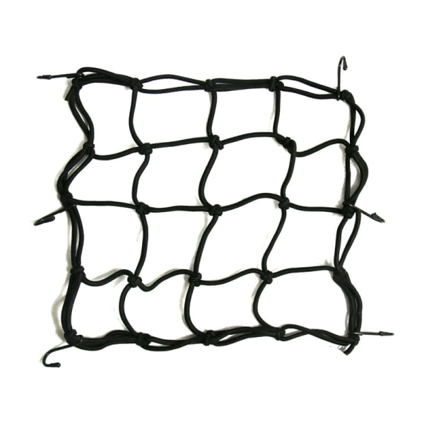 30 x 30 cm sort bagagenet 2 stykker elastisk edderkop med 6 kroge