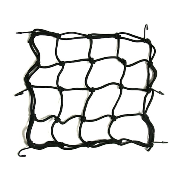 30 x 30cm Svart Bagagenät 2 st Elastisk Spindel med 6 Krokar för Motorcykel Scooter Cykel MTB Expanderbar