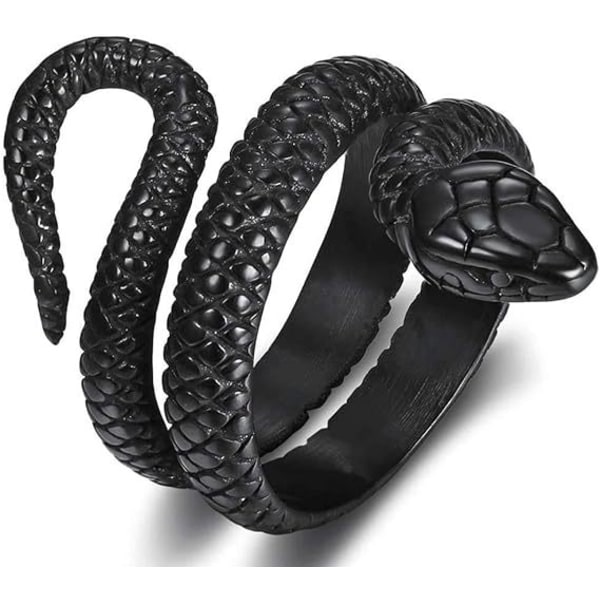 Retro Snake Ring Wrapped King Cobra Ring Modeaccessoarer för män och kvinnor (3-pack)