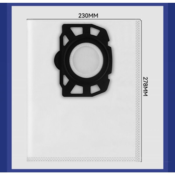（12 stk.）Støvpose for Karcher Cross -border Karcher WD2 Plus/WD3/KWD1
