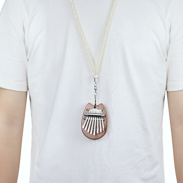 Högkvalitativ mini kalimba i mahognyträ med 8 tangenter