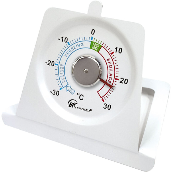 Analog kylskåps-, frys- eller frystermometer (hängs i kylskåpet, frysen, vinkällaren, minibaren, minimum -30 grader, maximum 30 grader)