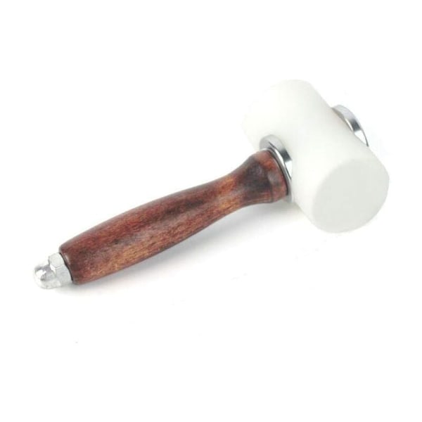 Lærskjæring Hammer Klubbe for DIY Lærhåndverk Kuskinn Søm Klubbe Nylon T-formet Hode 18cm Trehåndtak