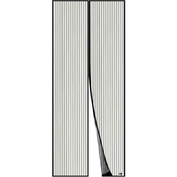 Magnetiskt myggnät för dörr, ultrafint nät, kraftfulla magneter, komplett installationskit, självhäftande och självsammanfogande band ingår - 120x210cm