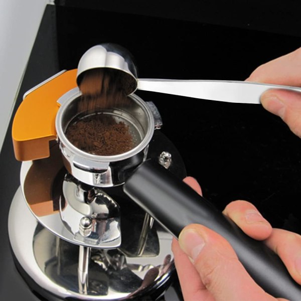 Kaffe Doser, Kaffe Tamper Kaffemåleskeer og Tamper, Dobbelt Rustfrit Stål Kaffeske Mål og Tamp Kaffeske