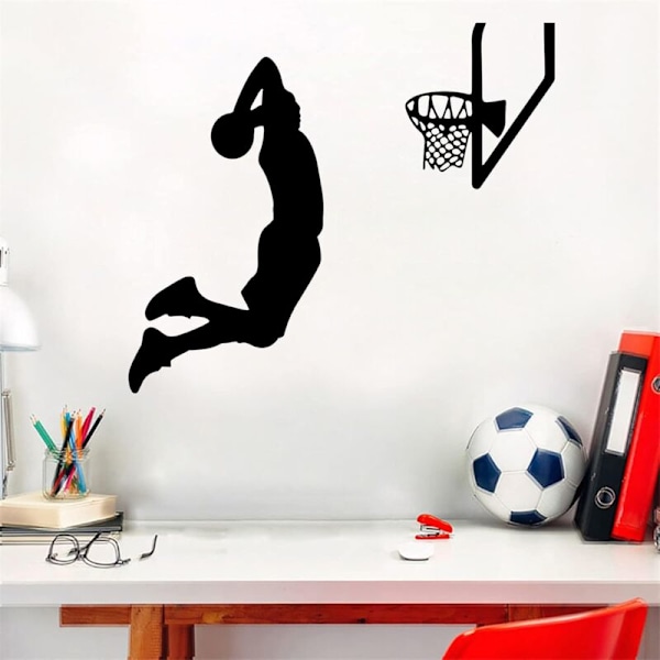 Väggdekaler för pojkrum - Basketmönster - 61 x 51 cm