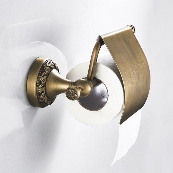 Antik WC-Papierhalter, Retro Wandmontage WC-Papier, Messing WC-Papierhalter für Bad und Küche