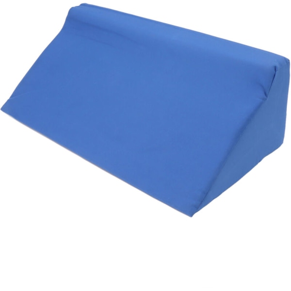 Blå sidolutande kudde med dold dragkedja i PU-läder för vuxna som sover på sidan under graviditet 60 x 25 x 20 cm