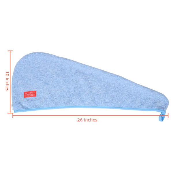 Mikrofiberhårhandduk för kvinnor, 10 tum x 26 tum superabsorberande snabb torkande hårturban för torkning av lockigt långt tjockt hår (grå)