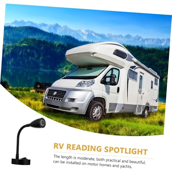 2 stk. LED Spot Læselamper Justerbar Kontakt Sengelampe Væglampe Indvendig Belysning Autocamper 6000K Hvid til Camper Van