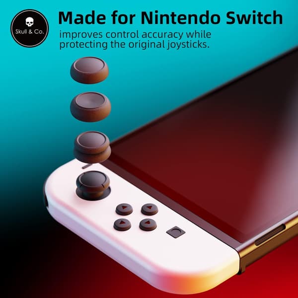 3 par (6 stk.) - Sort, hudfarvet tommelfingergreb-sæt, CQC og FPS, joystick-hætte, analog stick-hætte til Nintendo Switch Joy-Con-controller og Switch OLED