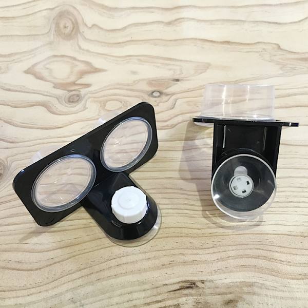 Foder skål krybdyr feeder, dobbelt krybdyr foderskåle plast sugekop feeder, til krybdyr, insekter, edderkopper, gekkoer, vivarier 2PCS