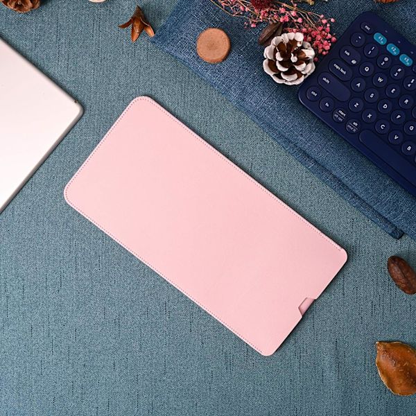 (Vaaleanpunainen) PU-nahkakotelo Logitech K380 Bluetooth -langattomalle näppäimistölle, matkalaukku, elektroniikkajärjestäjä