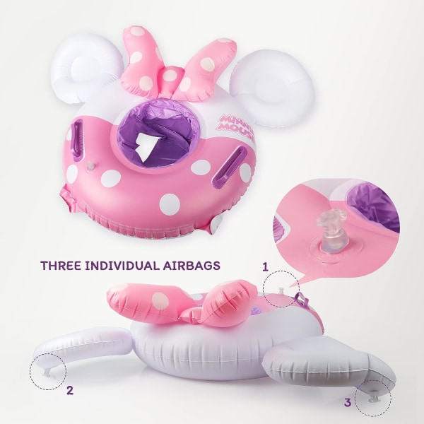 MinnieEnfant Bouee Inflatable Bouee Bebe Baby Swim Float Baby Swimming Ring Swimming Bebe Pool Seat Inflatable Pool Float för 6-36 månader baby