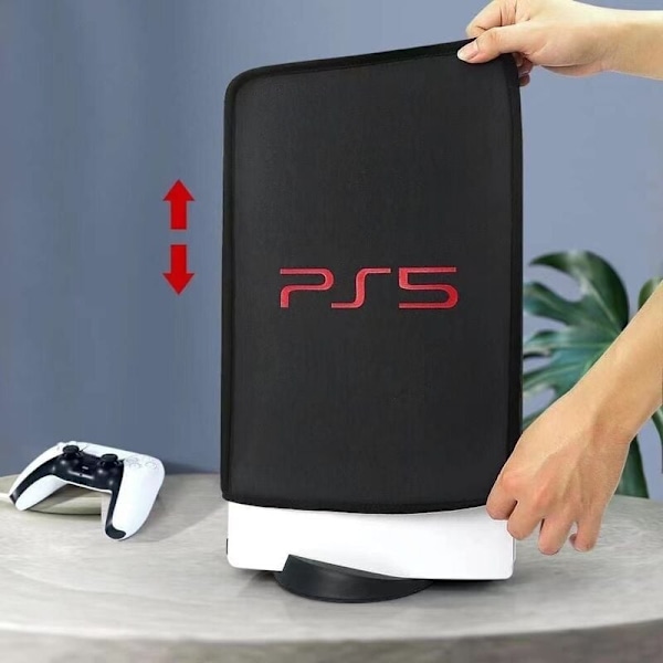 1 kpl (musta) Playvital Dushing -suojus PS5-konsolille, pölytiivis suojakansi PS5 Digital Edition & Standard -malleille