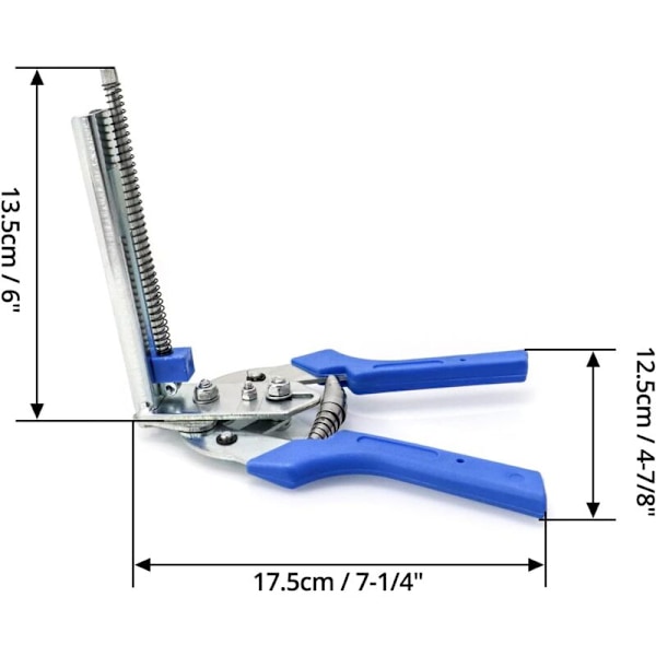 Hurtig hegn tang til fastgørelse af tyndt metal espalier, haveklemmer + 600 clips til wireklemmer