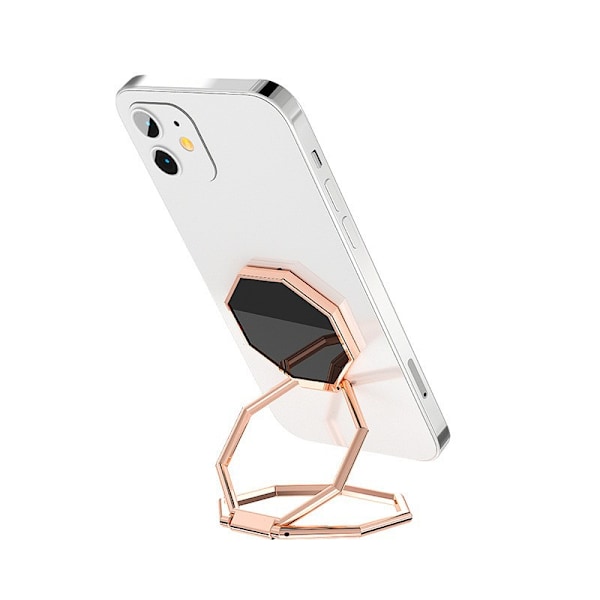 Matkapuhelimen rengaspidike, 360° taittuva matkapuhelimen pidike työpöydälle, magneettinen auton pidike, monikulmainen metalli takapuhelinpidike yhteensopiva iPhonen, iP:n kanssa