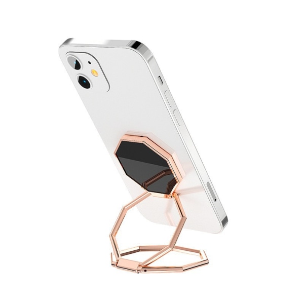 Mobiltelefonsringhållare, 360° hopfällbar mobiltelefonhållare för skrivbord, magnetisk bilhållare, flervinklat telefongrepp i metall på baksidan Kompatibel med iPhone, iP