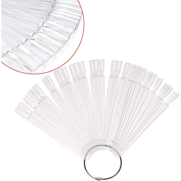 Nagelfärgkarta 100 st, falska naglar display nagelövningsverktyg färgpalett för nagelövningsdesign... (naturlig färg)
