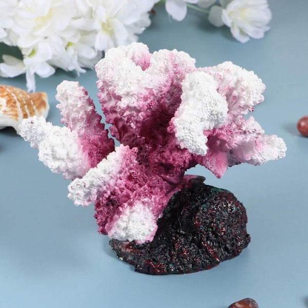 Akvarium Koral Dekorationer Resin Kunstige Koralplanter til Akvarium Sand Mikro Terrarium Landskabspleje Ornamenter