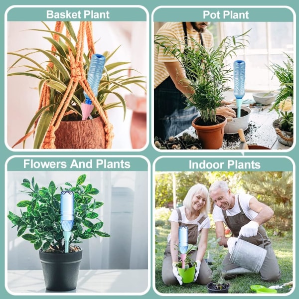 12 stk. automatisk vandingssystem, justerbar nem vanding, til potteplanter, planter, blomster, haver, indendørs planter 12/pakke [blandede farver