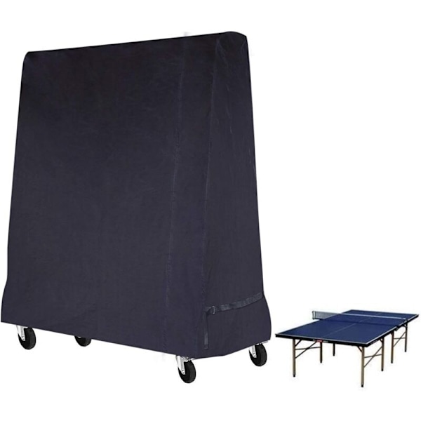 Pingisbord överdrag (bordtennis) vattentätt för inomhus- och utomhusbruk, svart, 185 x 70 x 165 cm