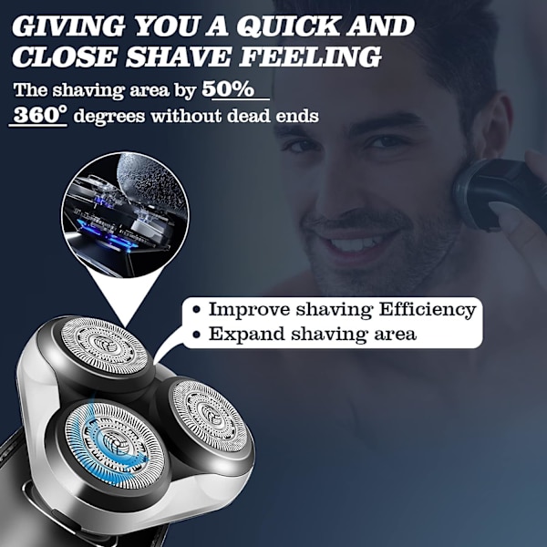 3 stk. - Udskiftningshoved til Philips SH90 Shaver, Shaver Blades til 9000-serien, Kompatibel med SH90/70, SH98/70, SH98/80-serien Shavere