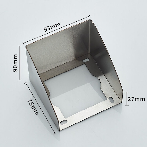 Ruostumattomasta teräksestä valmistettu kytkinkansi, 9,3 × 9 cm, vedenpitävä ulkopistorasian suojus, lapsiturvallinen pistorasian suojus, piilotettu suojus ulkokäyttöön, kylpyhuoneeseen, Ki