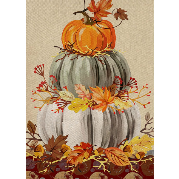 Thanksgiving Garden Banner Pumpkin Scarecrow Pattern