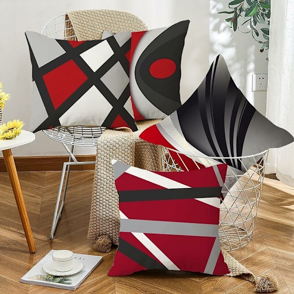 Örngott 45x45 cm, Dekorativa Kuddar Modern Soffa Magnifika Överdrag Kuddar Bilkuddar Hem Soffskydd (Modern Konst, Sammet)