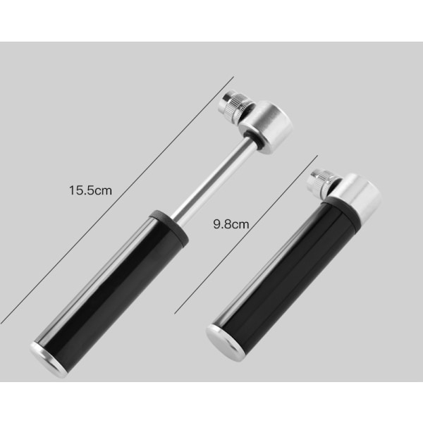 Minicykelpump, Diyife bärbar handpump med ram och gasnål, exakt snabb uppblåsning, Presta- och Schrader-ventiler, minicykelpump för Ro