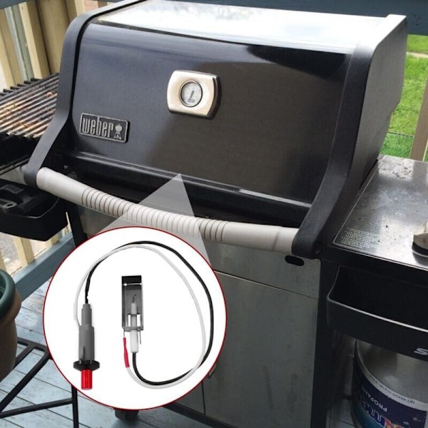 Ersättnings Piezo Tändningskit för Weber Grill Modell 7510, Spirit E-210, Spirit 500/700, Genesis E-310/E-320, Genesis Silver B/C, Genesis Gold B/C, Pl
