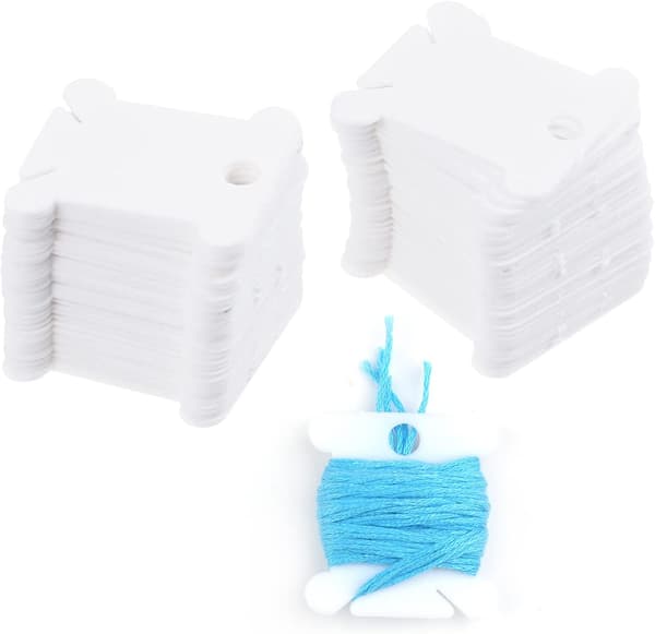 50 stk. plasttrådspoler, plasttrådspoler trådholder, broderitrådspoler, trådspoler arrangør, trådholdere med trådspoler for C