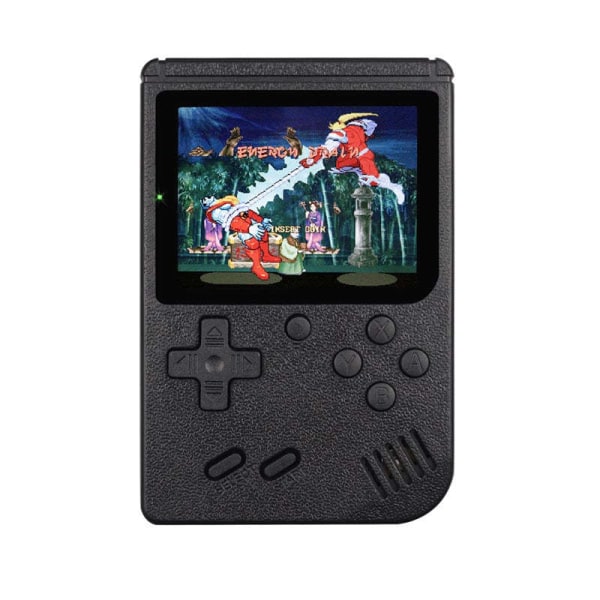 All-in-One Handheld Spelkonsol för Två Spelare med 400 Retrospel, Underhållningskonsol för Alla Åldrar, Barnpresent, Rabatt Klassisk Handhållen
