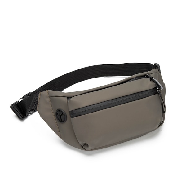 (Khaki) Herre Vanntett Fanny Pack med Justerbare Stropper for Reiser, Gåturer, Løping, Fotturer, Sykling, Pendling Utendørs