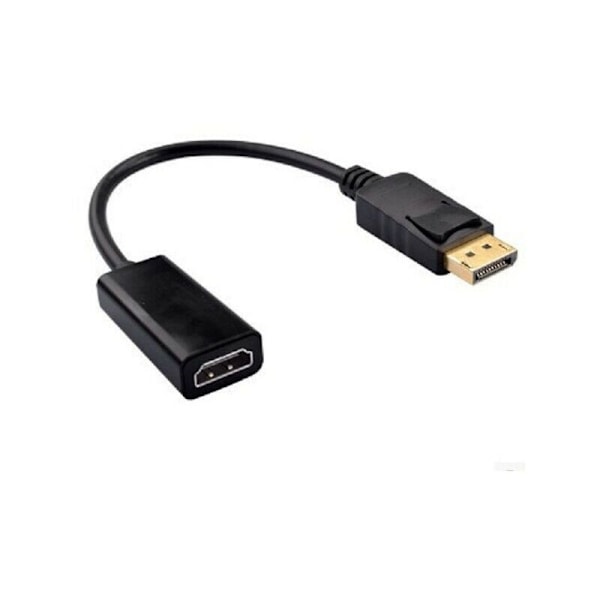 1 kpl DisplayPort–HDMI-sovitin, DP-muunnin (Display Port) uros–naaras HDMI-liittimeen audiolla Lenovolle, Dellille, HP:lle, ASUSille ja muille merkeille