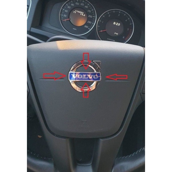 2st 13,5 cm Volvo rattemblem Logotyp Airbag V40 S60 V60 X