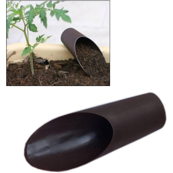 2 stk. Trulled hagespade mini Hagespade spade klem verktøy slitesterk plastgulv bonsai sol skuff hageverktøy kraftig flis brun spade