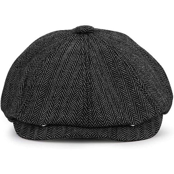 Newsboy Cap Baker Boy Hat Flat Caps - Peaky Herringbone Tweed Gatsby Hat Ivy Irish Cap for Men and Women