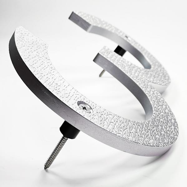 Husnummerplatta 8 tum (3, Silver) Modern dörrnummer skyltplatta Zinklegering Husadressnummer
