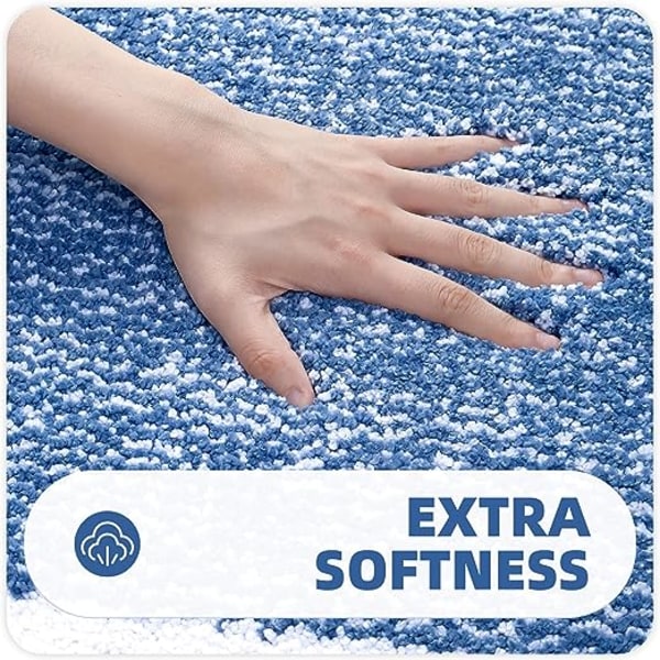 40x60 cm (blå) sklisikre badematte, maskinvaskbar absorberende show