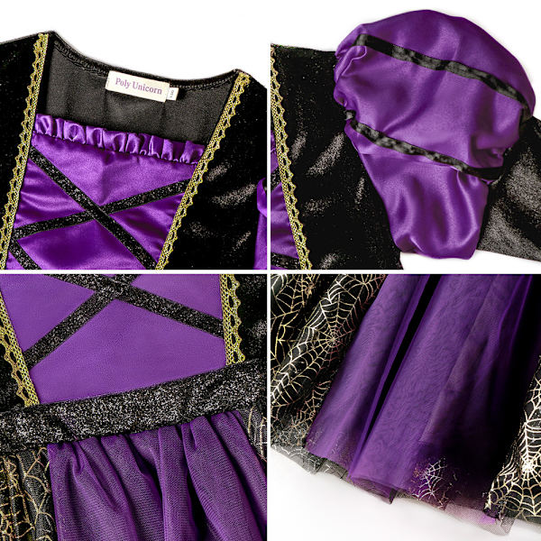 Halloween-asu, lasten hame, cosplay-noita-asu, cosplay-mekko
