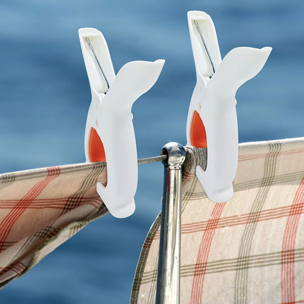 8 søte små klesklyper for strandhåndklær (6,5 cm) Klesklyper Strandhåndkleklyper Dyneklyper
