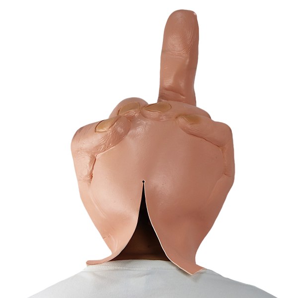 Uhyggelige fingermaske Nyhed Langfinger Festmaske Halloween Kostume Latex Maske Latex Fuld Hoved, Hvid